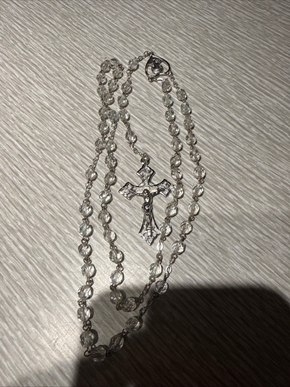 Vintage rosary with glass beads